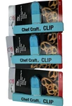 (3) Large Bag Clip Light Blue Chef Craft 6" #21292 New. Fixed Price $6.79.