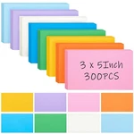 300PCS Colored Index Cards, 3X5 Unruled Notecards Blank Flash For .... Fixed Price $13.47.
