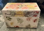 Vintage Lang Recipe Card Box Nature Tapestry Sherri Buck Baldwin Floral Herbs. Fixed Price $12.95.