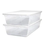 Homz Snaplock 41 Qt Stackable Plastic Storage Container W/latching Lid (2 Pack). Fixed Price $55.99.