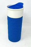 Ello Ogden Travel Mug Tumbler Coffee Tea Periwinkle Blue Silicone Sleeve 16 Oz. Fixed Price $21.73.