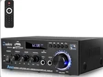 Daakro AK45 Stereo Audio Amplifier 300W Home 2 Channel Wireless Bluetooth 5.0. Fixed Price $18.00.