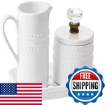 Mud Pie Farmhouse Inspired Vintage Doorknob Cream And Sugar Set 47800002. Fixed Price $55.82.
