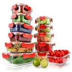 Nutrichef 24-PIECE Superior Glass Food Storage Containers Set, Stackable Design. Fixed Price $59.99.