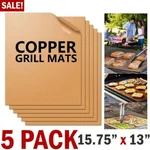 Easy Bbq Grill Mat Copper Pad Non Stick Barbecue Bake Cooking Chef Reusable. Fixed Price $9.45.