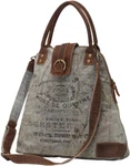Myra Bag Upcycled Gerster Shoulder Genuine Leather Accents High Fashion New. Fixed Price $73.66.