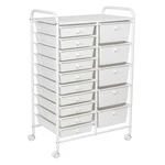 Honey-can-do 15-DRAWER Metal Rolling Storage Cart, White Steel Multi-purpose Org. Fixed Price $164.19.
