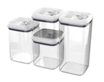 Bhg Flip Tite Food Storage Container Set 4PC Square Airtight Kitchen Pantry Org. Fixed Price $69.95.