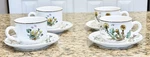 Villeroy & Boch Botanica Tea Cup Saucer Set 4 Luxembourg Floral Porcelain Ec. Fixed Price $85.00.