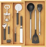 Lifewit Utensil Organizer For Kitchen Drawer, Expandable Cooking Tray,. Fixed Price $34.41.