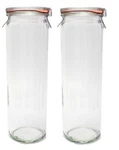 Weck 905 Cylindrical Jars, 16.9 Ounce, Lids, Seals And Clamps, Set Of 2. Fixed Price $28.50.