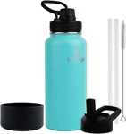 32 Oz Powder Coated Double Wall Vacuum Insulated Sports Water Bottle, 18/8 Stain. Fixed Price $34.99.