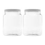 Clearview Containers Plastic Storage Jars With Leak Proof Lids, Bpa Free, Hand. Fixed Price $39.25.