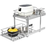 Tier Pull Out Cabinet ORGANIZER,(14 "w X 22" D) Soft Close Slide Draw. Fixed Price $109.59.