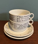 Set Of 2 Pillivuyt Brasserie Flat Breakfast Cup & Saucer, France, Stackable Rare. Fixed Price $75.00.