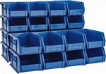 24 Pack Quantum Storage QUS220BLUE Ultra Stack & Hang Bins, 4-1/8" X 7-3/8" 3". Fixed Price $54.48.