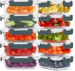 Komuee 10 Packs 22 Oz Glass Meal Prep Containers, Food Storage. Fixed Price $45.51.