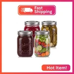Nutrichef 4-PACK 16 Oz Mason Jars With Lids Thick Glass Canning Stai. Fixed Price $19.81.