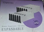 Ntqnoika Drawer Organizers / Dividers Expandable 12 Units (A-32). Fixed Price $39.98.