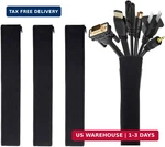 Joto 4 Pack Cable Management Sleeve, 19-20 Inches Cord Organizer System With Zip. Fixed Price $15.86.
