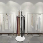 2-TIER Rack Floor Mounted Belt Hanger Display Shelf W/31 Hooks Usa New. Fixed Price $61.70.