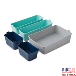 Set 5 Flexible Drawer Organizers Home Office Kitchen Storage Dishwasher Safe New. Fixed Price $43.82.