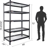Workpro 5-TIER 72-INCH Heavy Duty Metal Storage Shelving Unit Rack Shelf. Fixed Price $137.99.