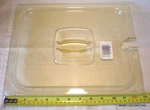 Lot Of 4 Rubbermaid 228P-86 Food Pan Cover Notched Handle Clear/amber 1/2 Size. Fixed Price $31.99.