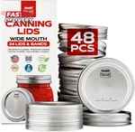 Forjars Wide Mouth Canning Lids And Rings 48 Pcs / 24 Sets - Airtight Seals On. Fixed Price $27.52.