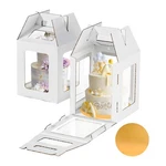 Yeplan Packs Tall Cake Boxes With BOARD,10X10X12 Inches Large Tiered C.... Fixed Price $25.16.