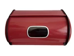 Home Basics Red Metal Bread Box Roll-top W/ Window Kitchen Storage Organization. Fixed Price $39.99.