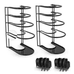 2- Pack 15" Cuisinel Heavy Duty Pan Organizer Tier Rack 50LB Cast Iron Black. Fixed Price $26.39.