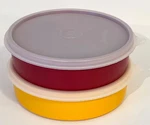 Tupperware Vintage Harvest Colors Wonder Cereal Bowls W/ Lids 1405-13, Lot Of 2. Fixed Price $11.99.