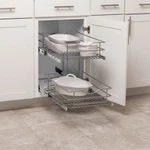 Knape & Vogt Simply Put 14-IN W X 19.2-IN H Metal 2-TIER Pull Out Cabinet Bas.... Fixed Price $228.96.