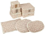 Super Fabulous Homewear 8-PIECE Hudson Damask China Storage Container Set. Fixed Price $72.79.