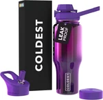 Coldest Sports Water Bottle - 3 1 Lids (chug, Straw, Handle) Insulated Stai. Fixed Price $64.99.