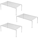 Gedlire Kitchen Cabinet Shelf Organizer Set Of 3, Large (15.7 X 9.4 Chrome. Fixed Price $37.35.