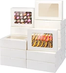 8X6X2.5IN 20PCS White Cookie Boxes With Window, Pastry For Gift Giving,. Fixed Price $16.43.
