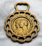 King Charles Iii Diana Royal Wedding Solid Horse Brass Lustre The Crown. Fixed Price $80.72.