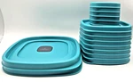 15 Rubbermaid Square Storage Container Lids Lot Aqua Blue 2D85, 7J54, 7J58. Fixed Price $20.66.