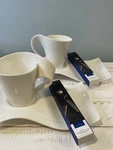 Villeroy & Boch Newwave Caffe Coffee Mug Saucer Spoon Set 2 Germany. Fixed Price $54.00.