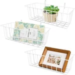 3 Pack Wire Baskets,metal Storage Basket,wall Hanging Bin And White. Fixed Price $22.17.