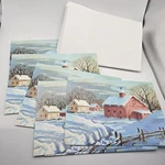Paper Magic Christmas Vintage Farm Barn Scene Cards 16 Envelopes. Fixed Price $7.00.