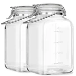 1.5 Gallon Glass Jars With Airtight Lid, Mason Wide Mouth Scale.... Fixed Price $54.82.