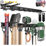 Heavy Duty Garage Tool Storage Rack Adjustable Wall Mount Organizer W/ Hooks New. Fixed Price $86.38.