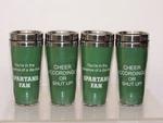 Lot Of 4 Tree-free Greetings Spartans College Football Fan Tumbler, 16-OZ. Fixed Price $30.00.