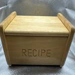 Marketplace Solid Wood Flip Top Recipe Storage Box. Fixed Price $25.00.