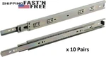 Pair- Full Extension 100 Capacity Ball Bearing Drawer Slide 10"-24". Fixed Price $31.99.