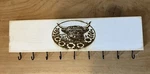 White Highland Cow Wood Jewelry Organizer Hanger Necklaces Bracelets Earrings. Fixed Price $21.99.