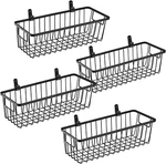 Sheechung Farmhouse Metal Wire Bin Basket With Wall Mount Small, 4 Pack. Fixed Price $30.99.